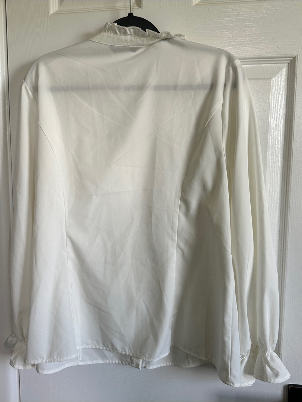 White Ruffle Blouse - Picture 3 of 3